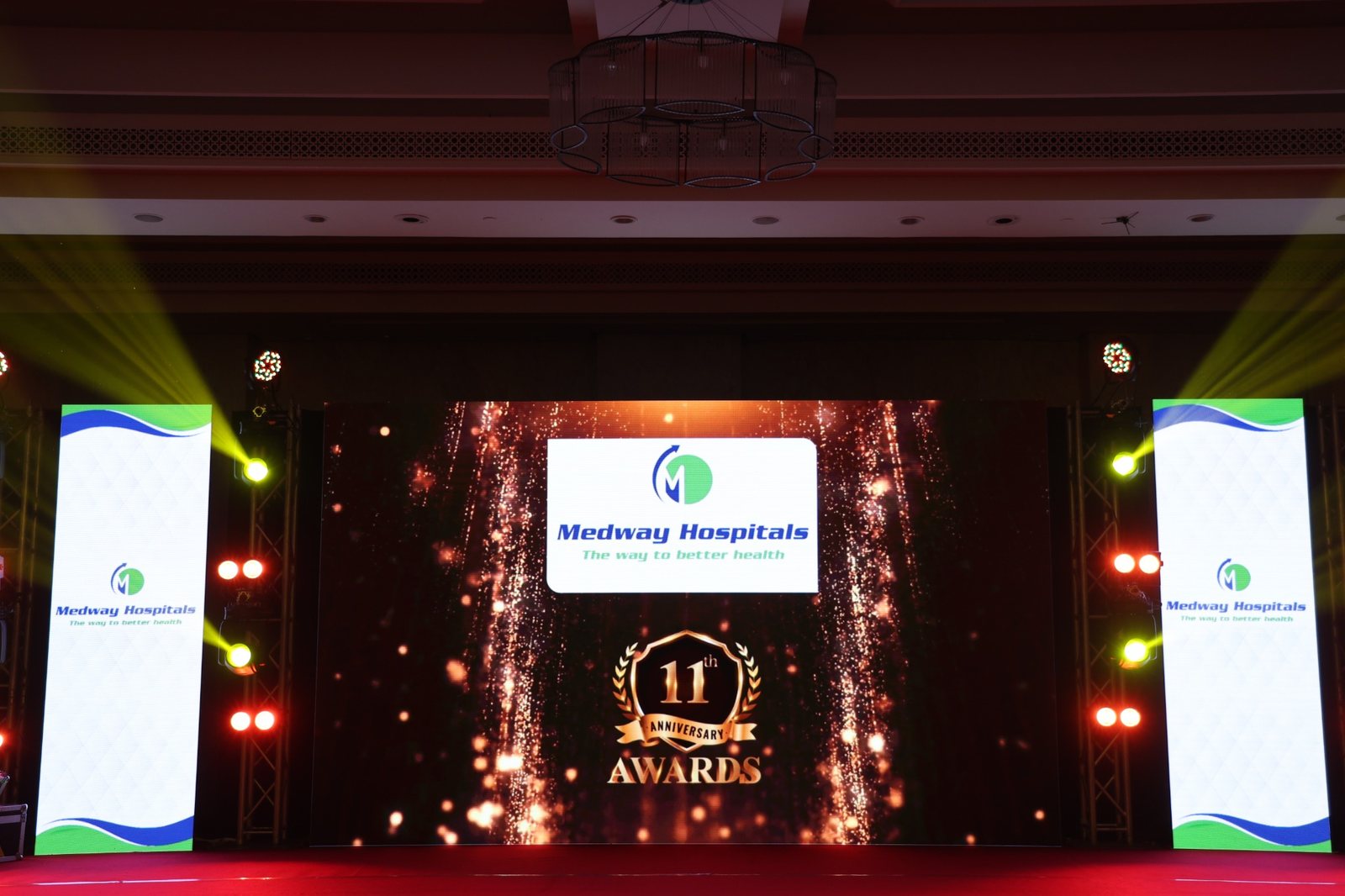 Medway Hospitals live awards stage