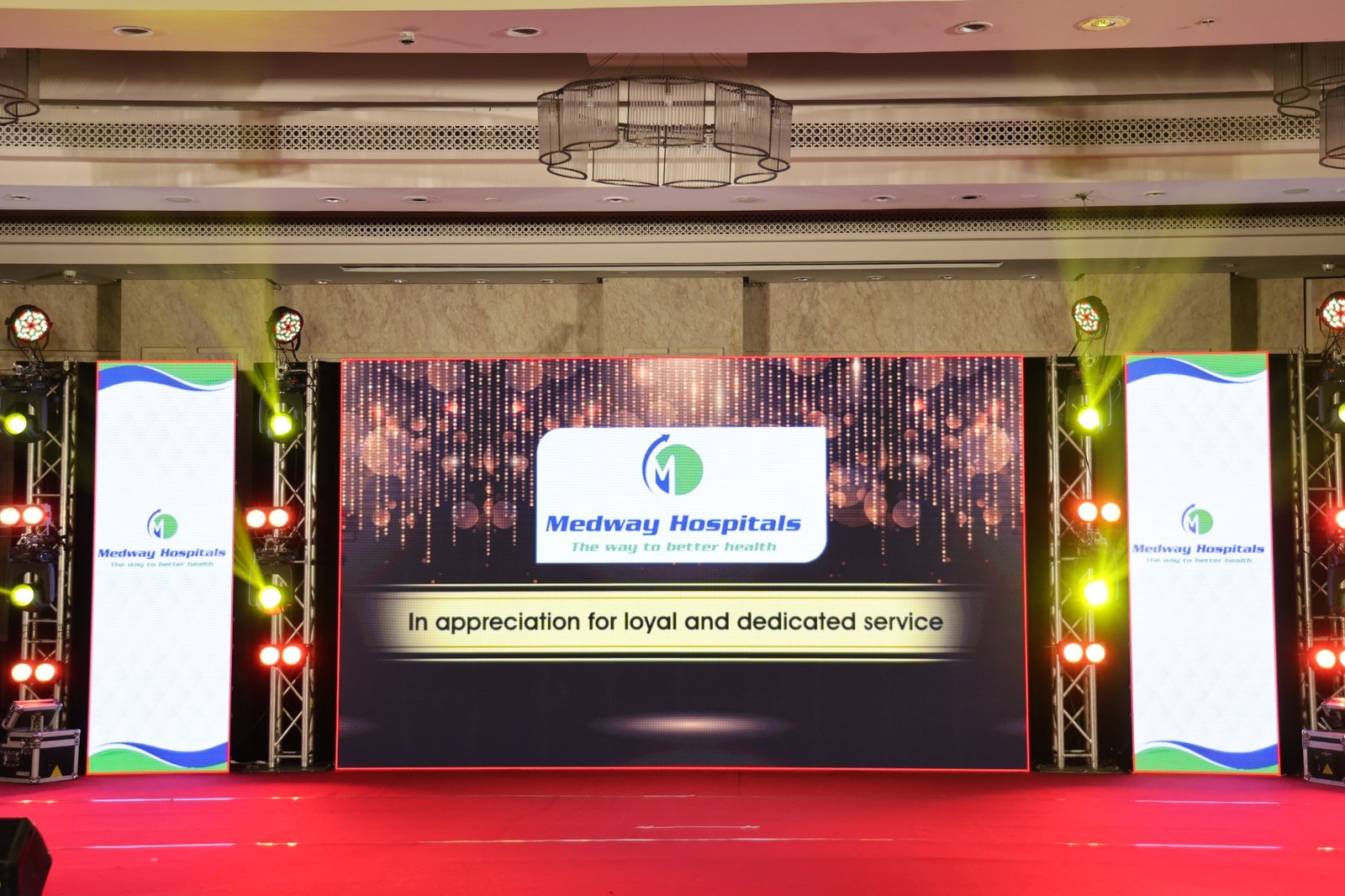 Recognition ceremony stage setup