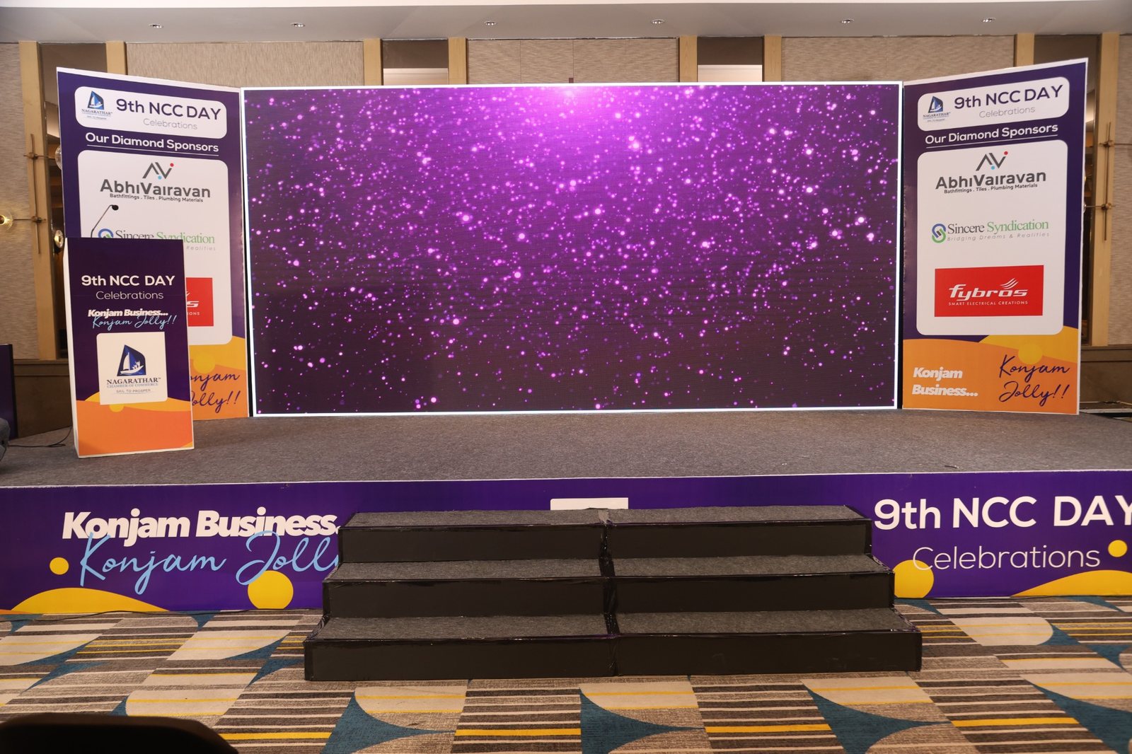 NCC Day celebration stage setup
